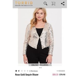 Rose Gold Sequin Blazer